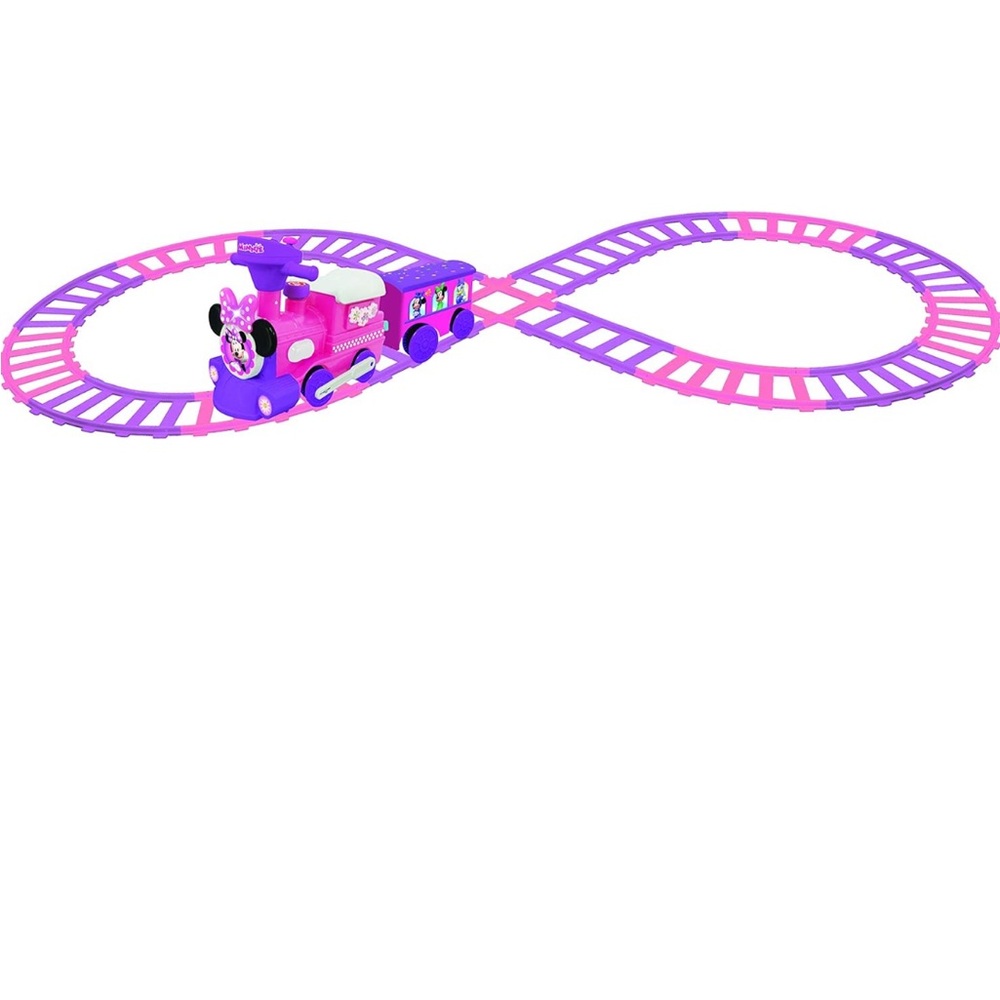 Kiddieland Minnie Ride-On Train with Caboose and Track Large